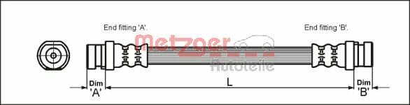 METZGER Brzdová hadica 4111168 1