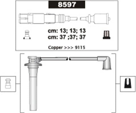 MAGNETI MARELLI Sada zapaľovacích káblov 941318111303 1