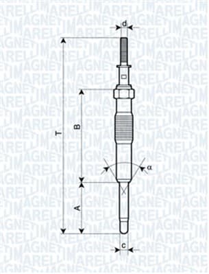 MAGNETI MARELLI Žeraviaca sviečka 062900034304 1
