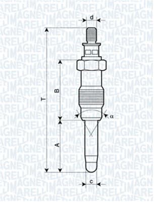 MAGNETI MARELLI Žeraviaca sviečka 062587001304 1