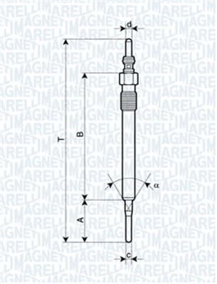 MAGNETI MARELLI Žeraviaca sviečka 062900061304 1