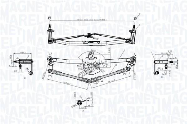 MAGNETI MARELLI Mechanizmus stieračov 085570190010 1