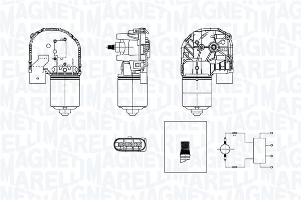 MAGNETI MARELLI Motor stieračov 064377600010 1