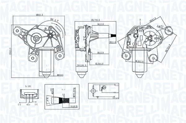 MAGNETI MARELLI Motor stieračov 064071200010 1