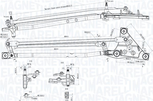 MAGNETI MARELLI Mechanizmus stieračov 085570738010 1