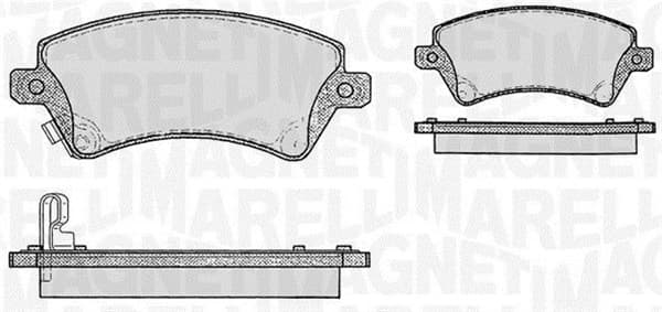 MAGNETI MARELLI Sada brzdových platničiek kotúčovej brzdy 363916060408 1