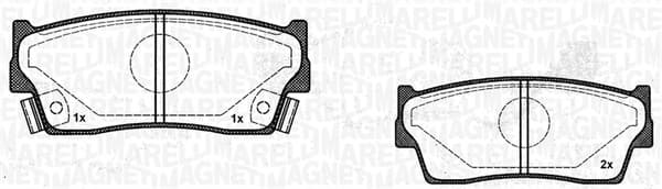 MAGNETI MARELLI Sada brzdových platničiek kotúčovej brzdy 363916060799 1