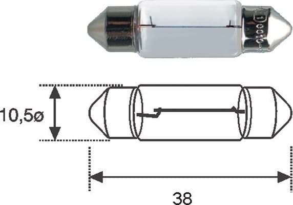 MAGNETI MARELLI Žiarovka osvetlenia poznávacej značky 009418100000 1