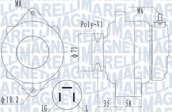 MAGNETI MARELLI Alternátor 063731120010 1