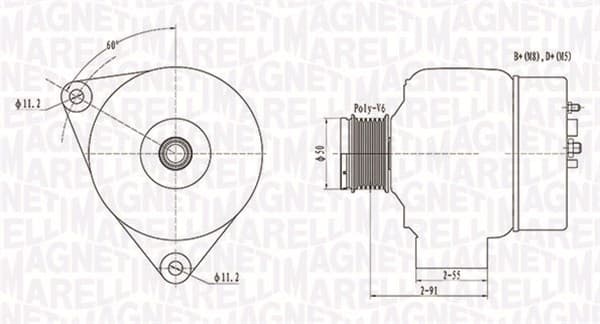 MAGNETI MARELLI Alternátor 063731300010 1