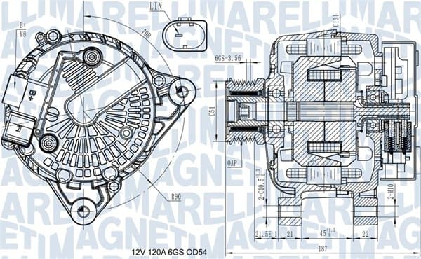 MAGNETI MARELLI Alternátor 063731545910 1