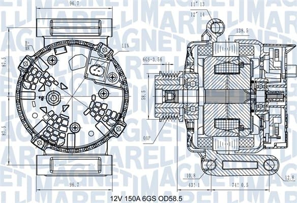 MAGNETI MARELLI Alternátor 063731546110 1