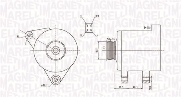 MAGNETI MARELLI Alternátor 063731605010 1