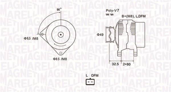 MAGNETI MARELLI Alternátor 063731814010 1