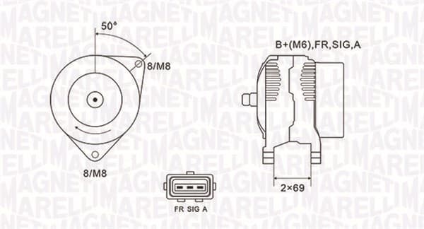 MAGNETI MARELLI Alternátor 063731857010 1