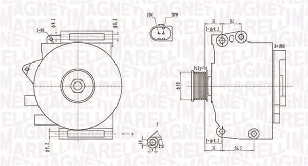 MAGNETI MARELLI Alternátor 063731859010 1