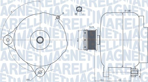 MAGNETI MARELLI Alternátor 063731876010 1
