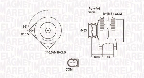 MAGNETI MARELLI Alternátor 063731905010 1