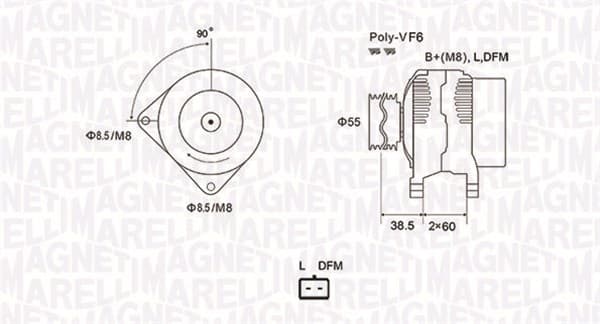 MAGNETI MARELLI Alternátor 063731933010 1