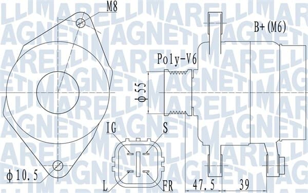 MAGNETI MARELLI Alternátor 063731942010 1