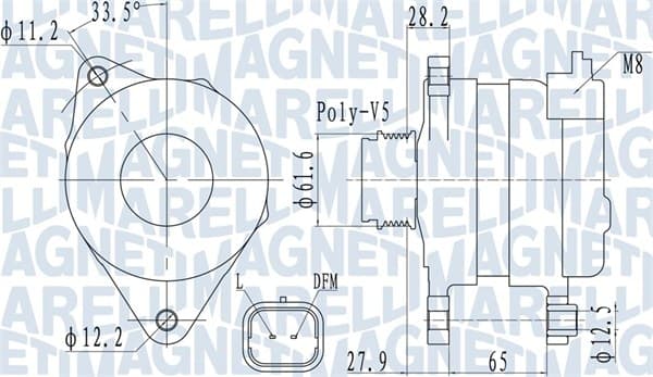MAGNETI MARELLI Alternátor 063732016010 1