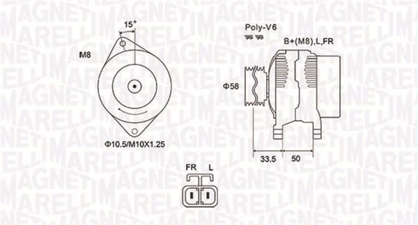 MAGNETI MARELLI Alternátor 063732020010 1