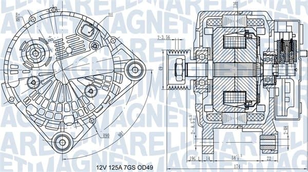 MAGNETI MARELLI Alternátor 063732058010 1