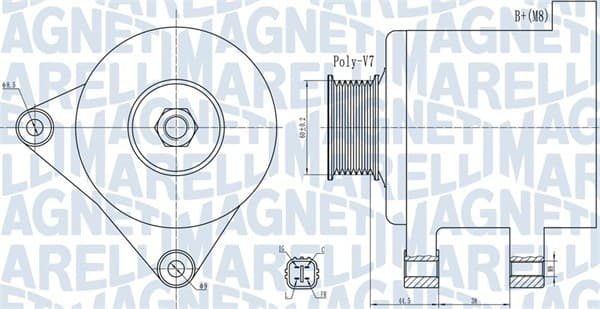 MAGNETI MARELLI Alternátor 063732078010 1