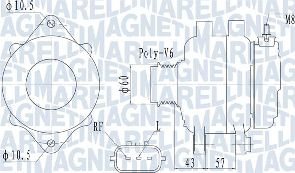MAGNETI MARELLI Alternátor 063732122010 1