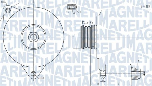 MAGNETI MARELLI Alternátor 063732133010 1