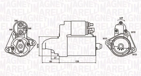 MAGNETI MARELLI Štartér 063721050010 1