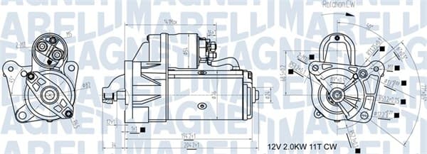 MAGNETI MARELLI Štartér 063721193010 1