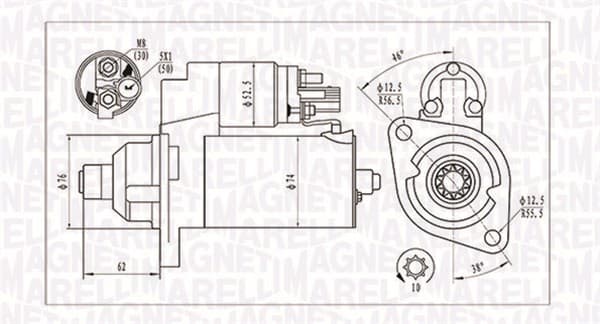 MAGNETI MARELLI Štartér 063721323010 1