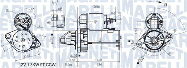 MAGNETI MARELLI Štartér 063721346010 1
