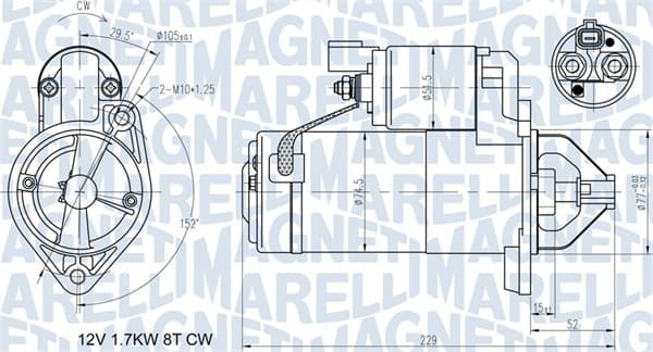 MAGNETI MARELLI Štartér 063721365010 1