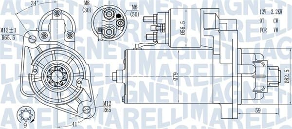 MAGNETI MARELLI Štartér 063721378010 1