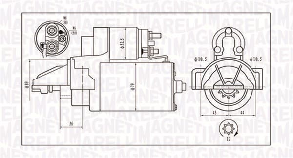 MAGNETI MARELLI Štartér 063721421010 1