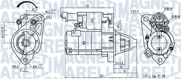 MAGNETI MARELLI Štartér 063721458010 1