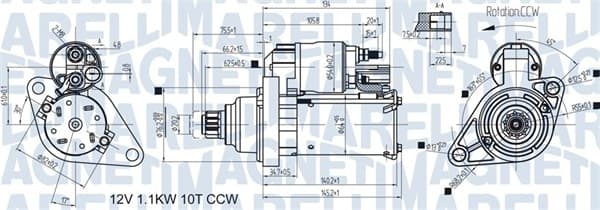 MAGNETI MARELLI Štartér 063721470010 1