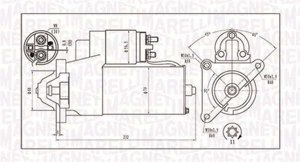 MAGNETI MARELLI Štartér 063720373010 1