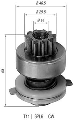 MAGNETI MARELLI Pastorok štartéra 940113020048 1
