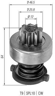 MAGNETI MARELLI Pastorok štartéra 940113020122 1