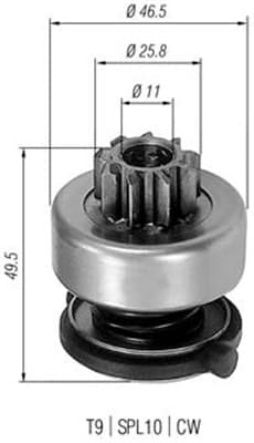 MAGNETI MARELLI Pastorok štartéra 940113020301 1