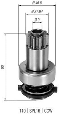 MAGNETI MARELLI Pastorok štartéra 940113020305 1