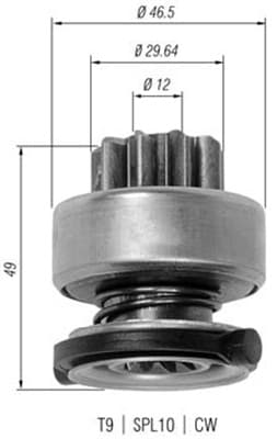 MAGNETI MARELLI Pastorok štartéra 940113020334 1
