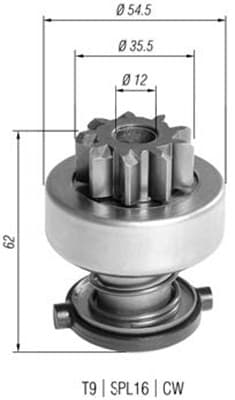 MAGNETI MARELLI Pastorok štartéra 940113020392 1