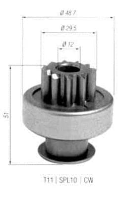 MAGNETI MARELLI Pastorok štartéra 940113020450 1