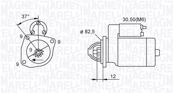 MAGNETI MARELLI Štartér 063721264010 1