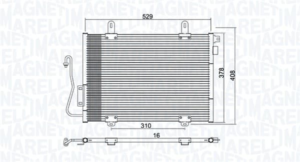MAGNETI MARELLI Kondenzátor klimatizácie 350203775000 1
