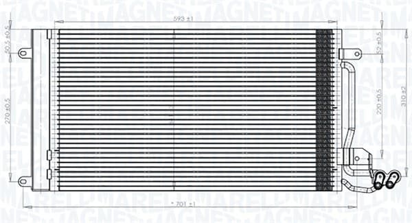 MAGNETI MARELLI Kondenzátor klimatizácie 350203821000 1